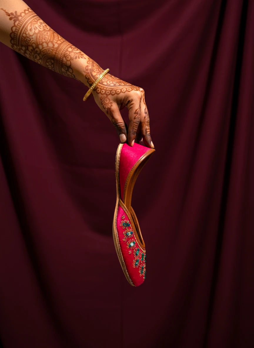 Aaina - Rose Pink Khussa
