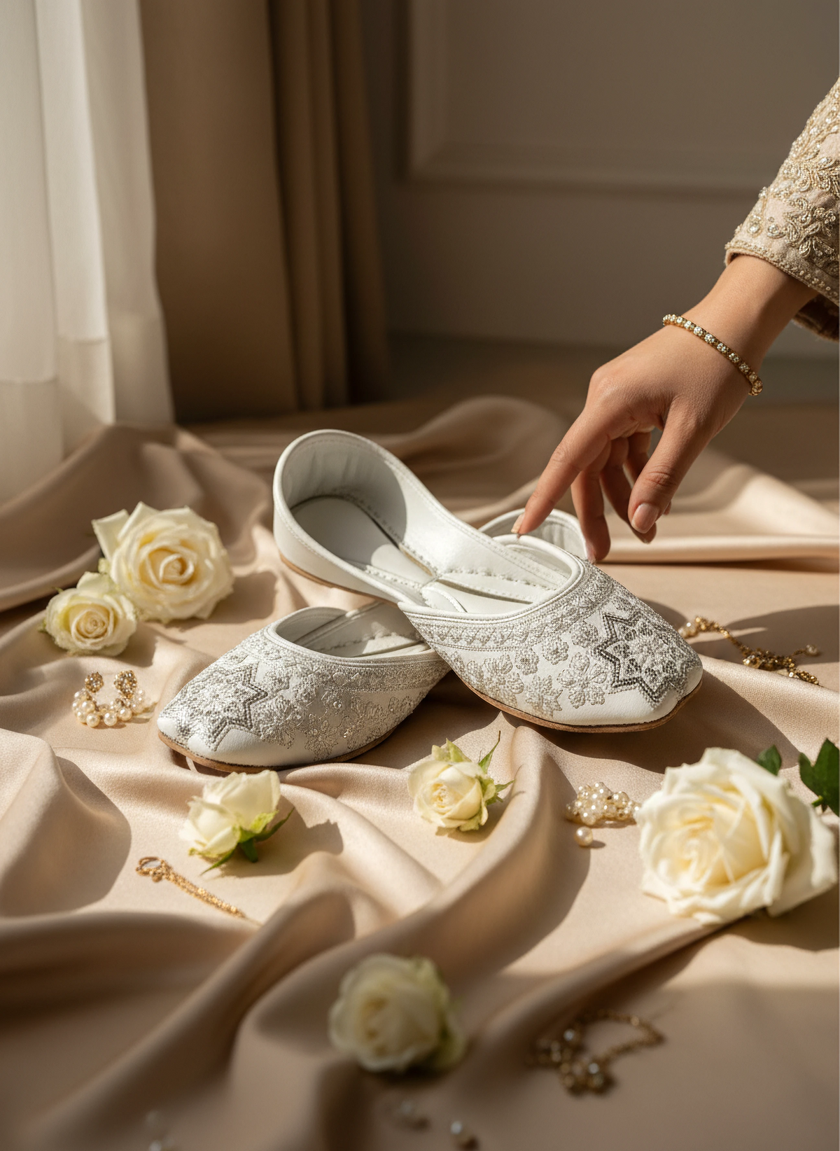 Sitara - White Khussa