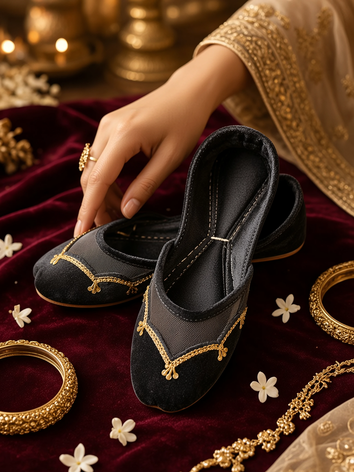 Raniya - Black Khussa