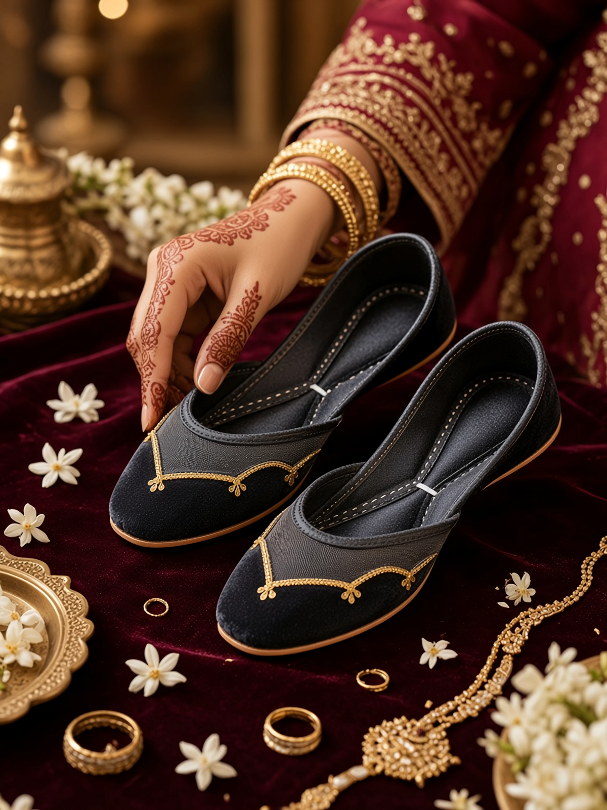 Raniya - Black Khussa