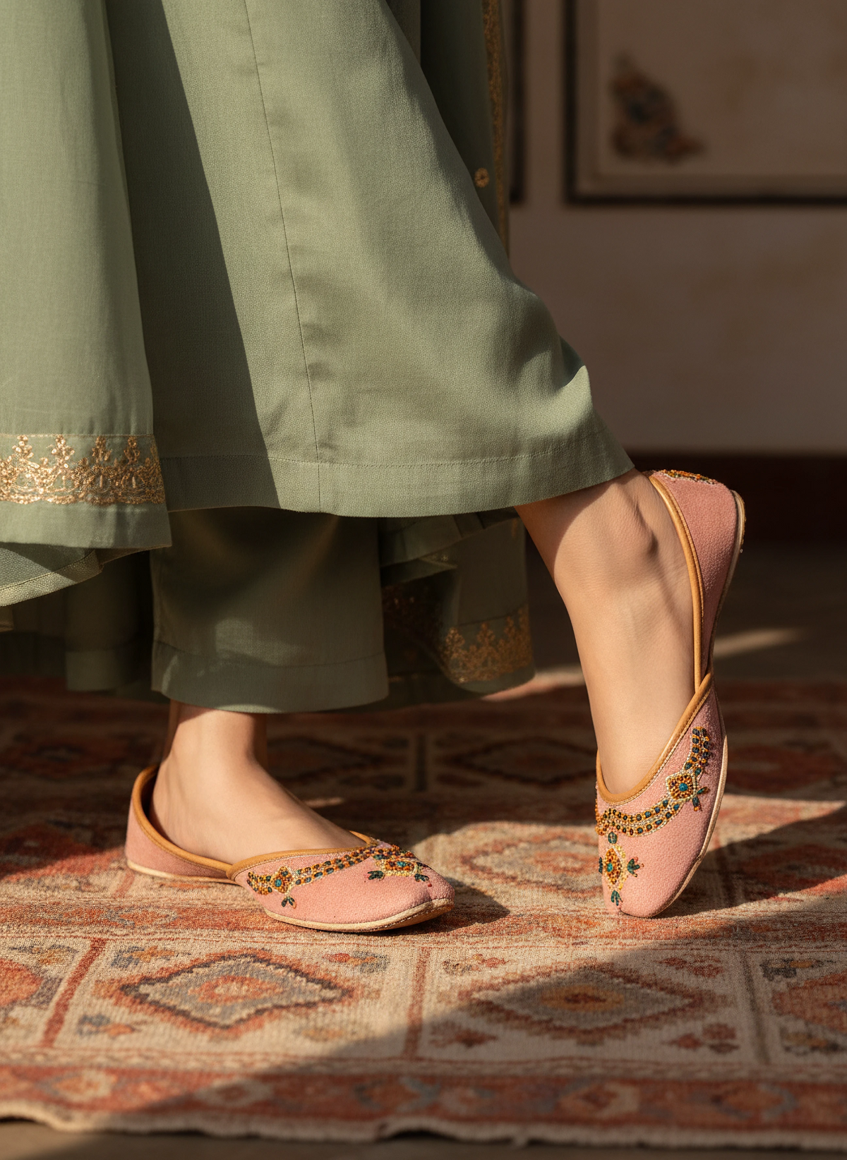 Gulabi - Peach Khussa