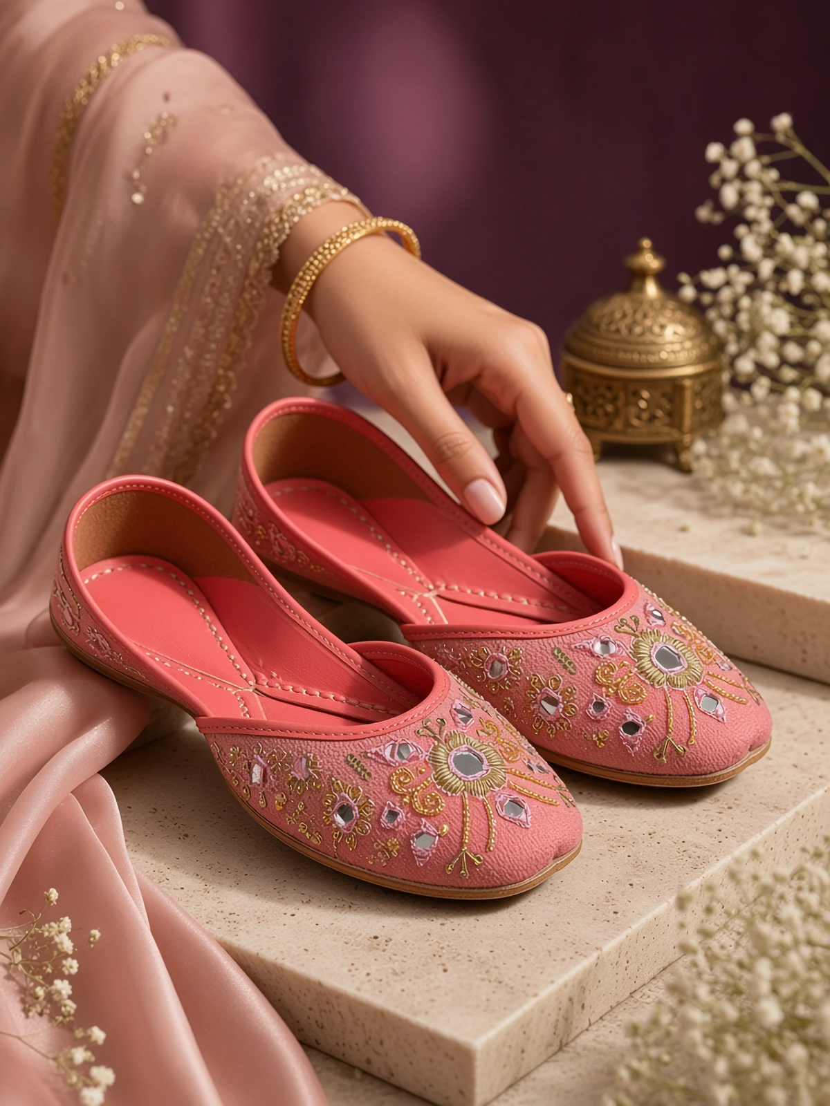 GulSafar - Pink Khussa