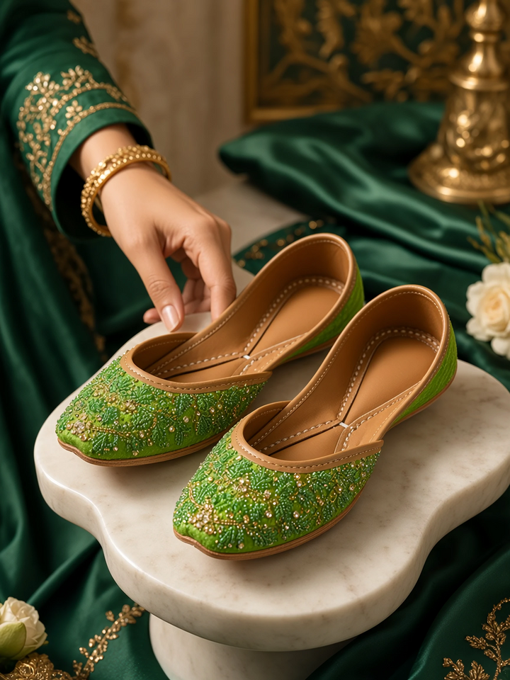 Priya - Green Khussa