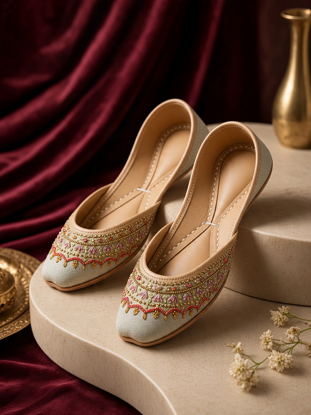 Zari - Ivory Khussa
