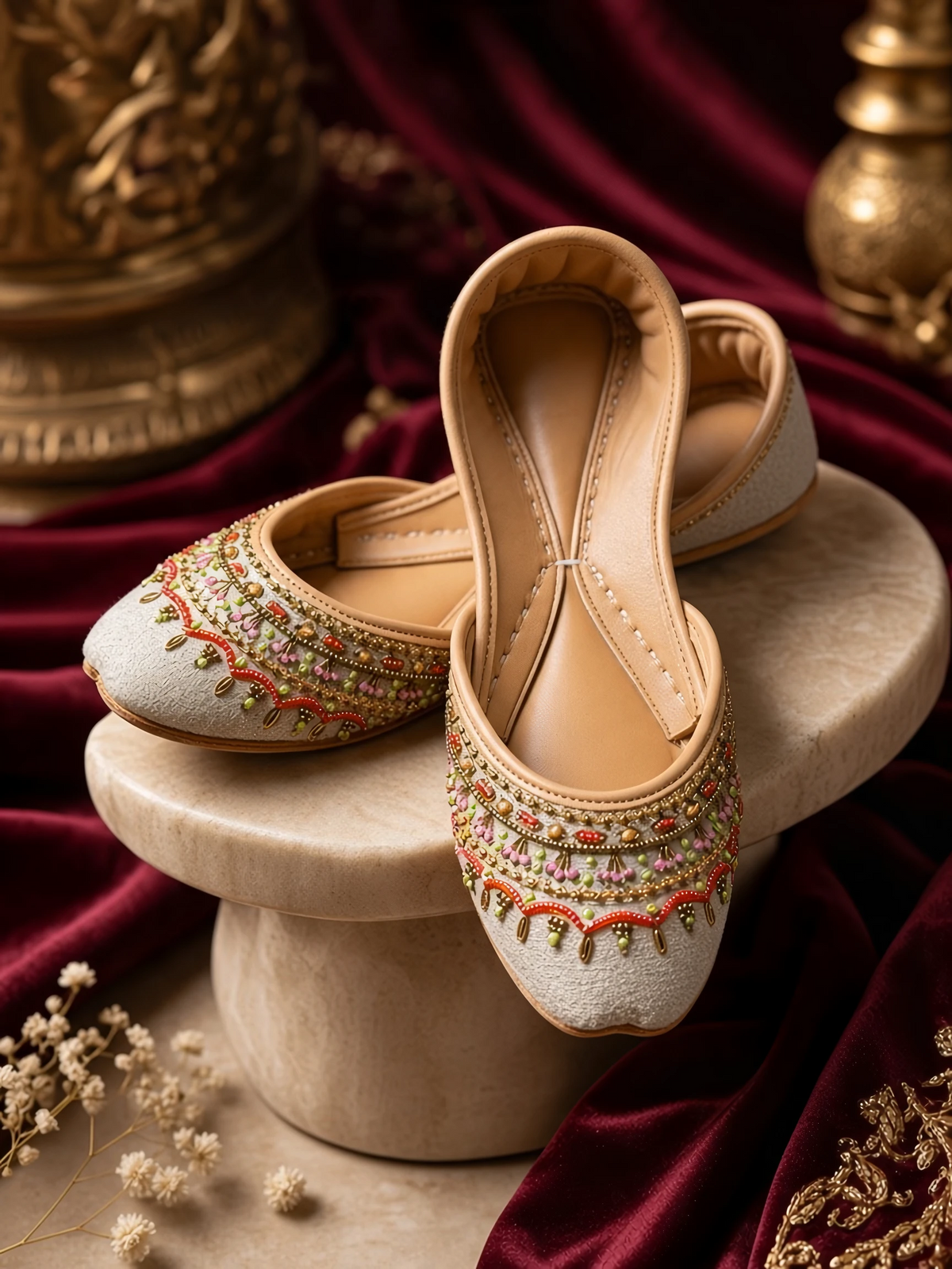 Zari - Ivory Khussa