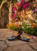 Bostan - Deep Navy Blue Khussa