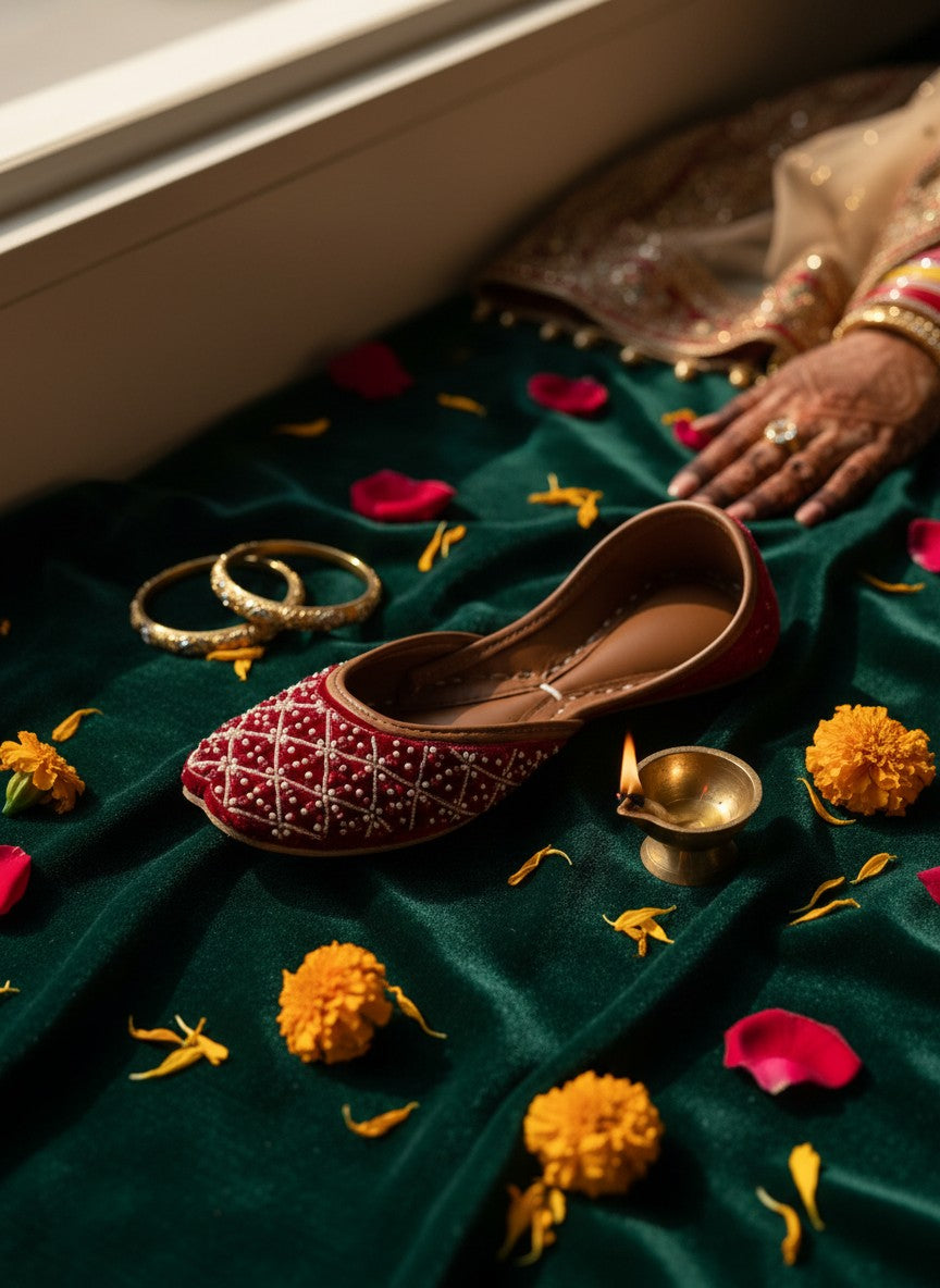 Henna - Red Velvet Khussa