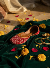 Henna - Red Velvet Khussa