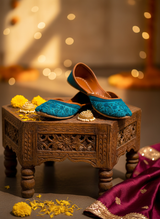 Neelambari - Peacock Teal Khussa
