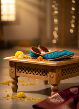 Neelambari - Peacock Teal Khussa