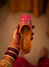 Aaina - Rose Pink Khussa