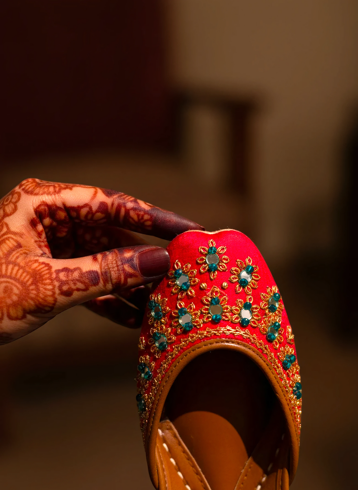 Aaina - Rose Pink Khussa