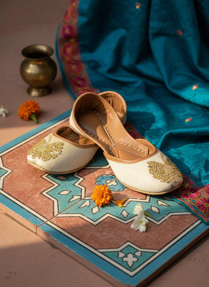 Zohra - White Khussa