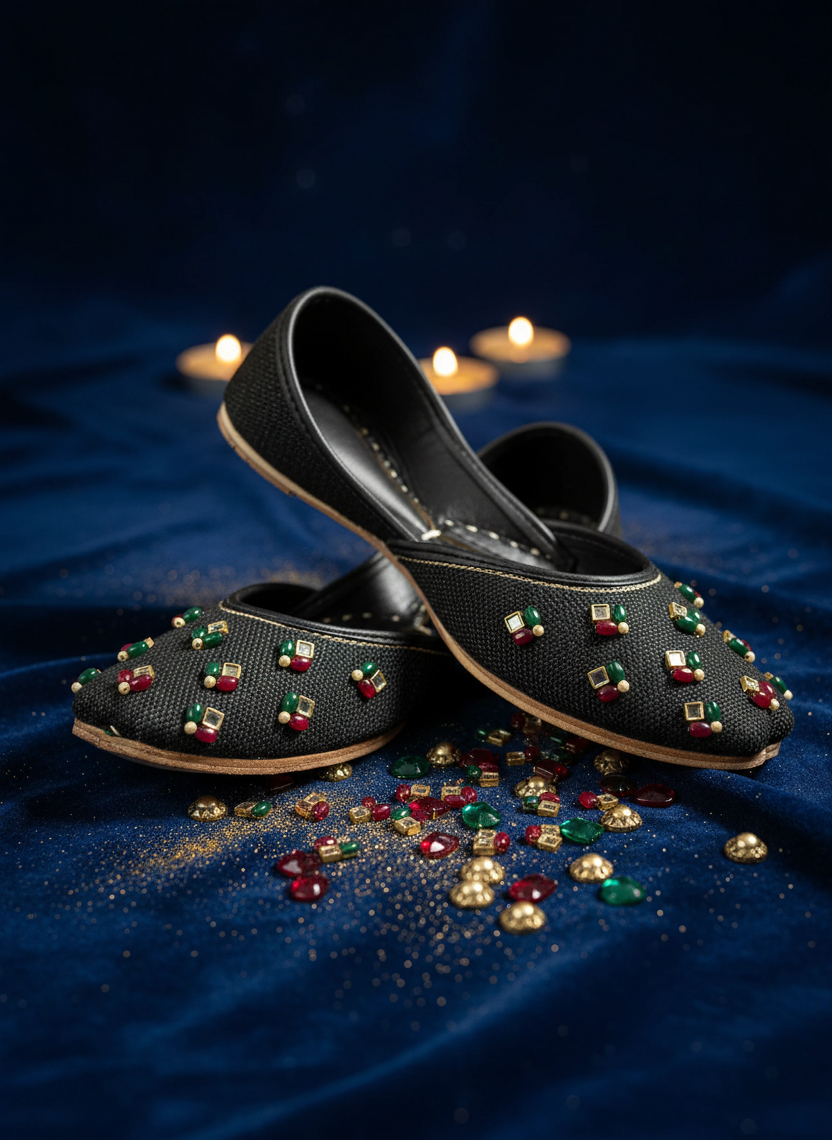 Sitara-e-Shab - Black Khussa