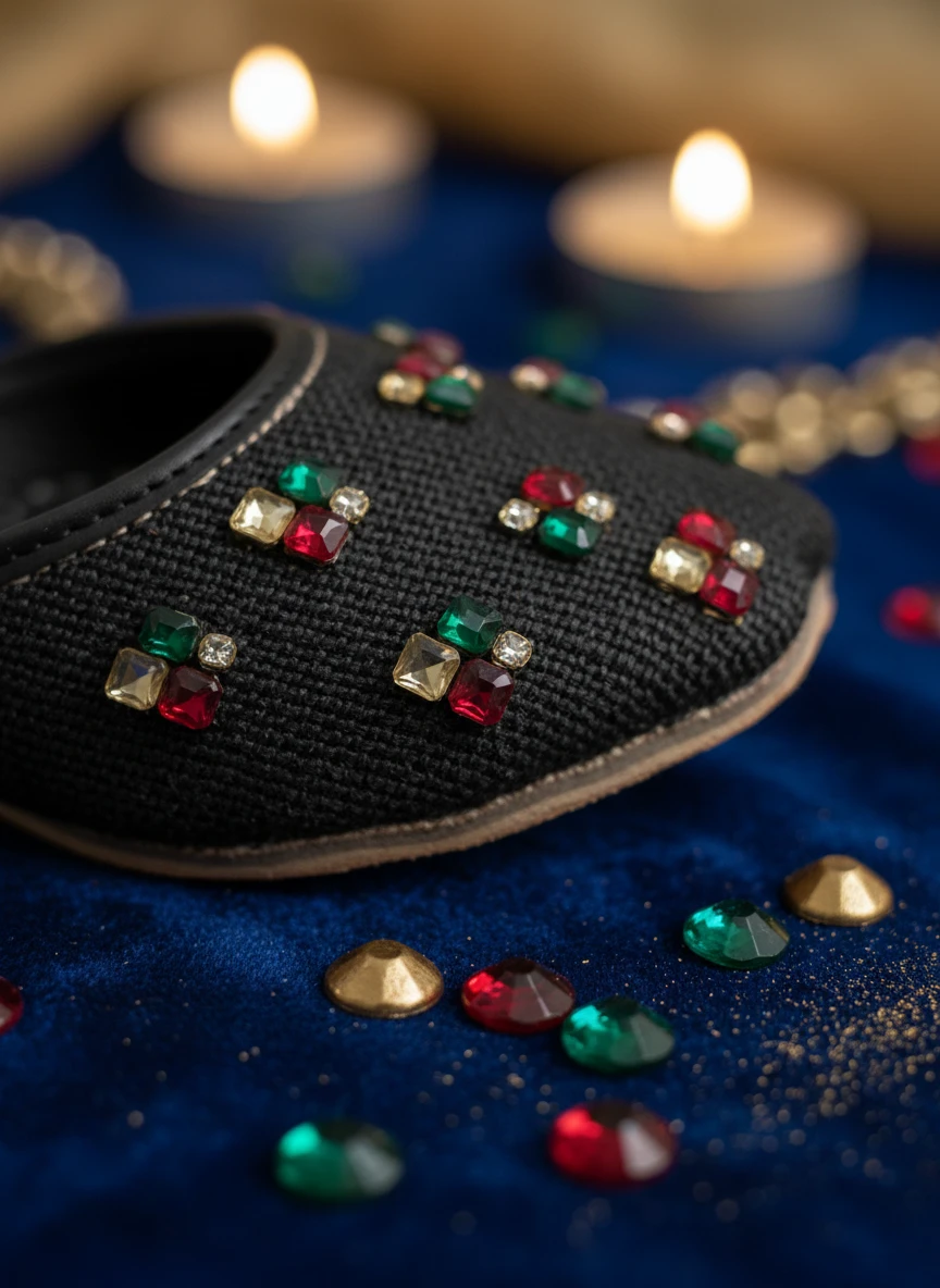 Sitara-e-Shab - Black Khussa