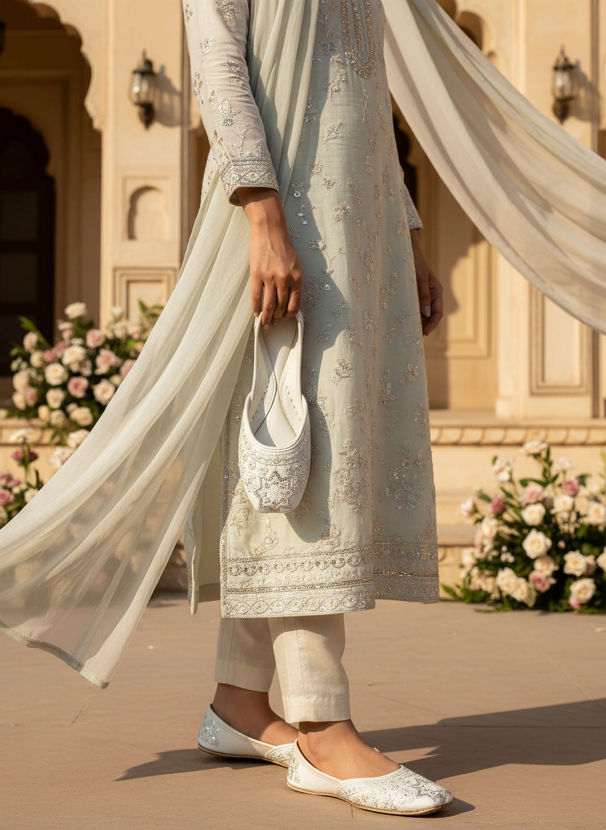 Sitara - White Khussa
