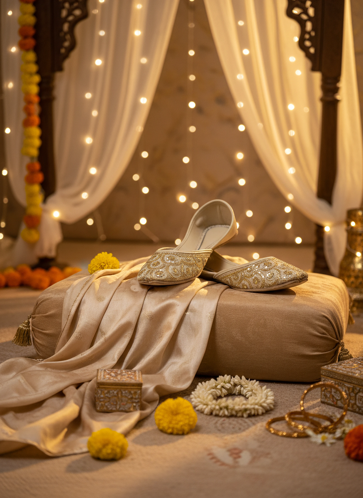 Mehar - Beige Khussa