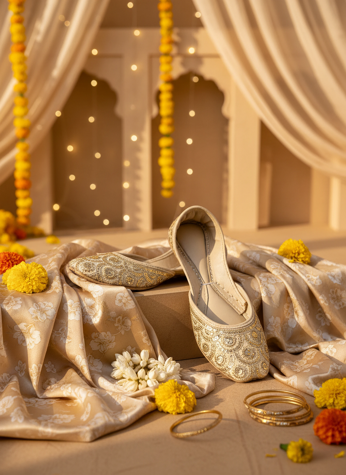 Mehar - Beige Khussa