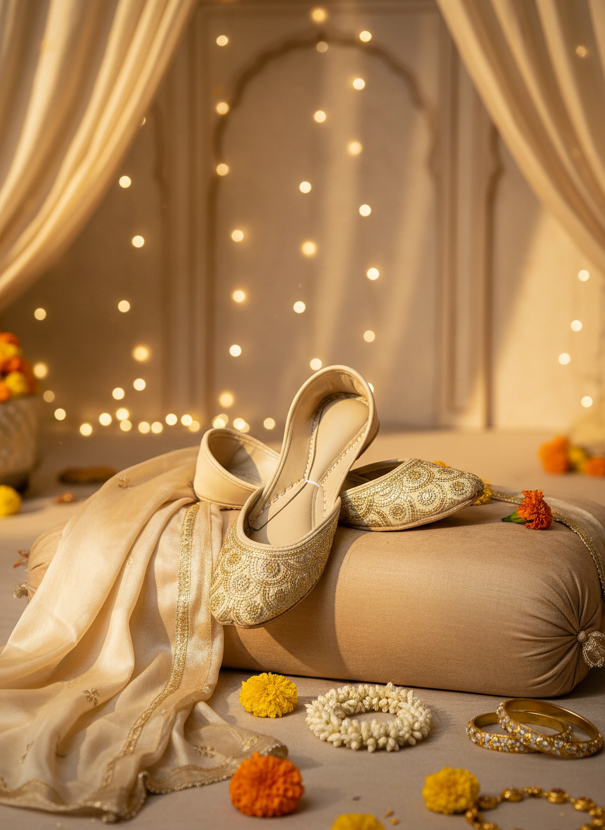 Mehar - Beige Khussa