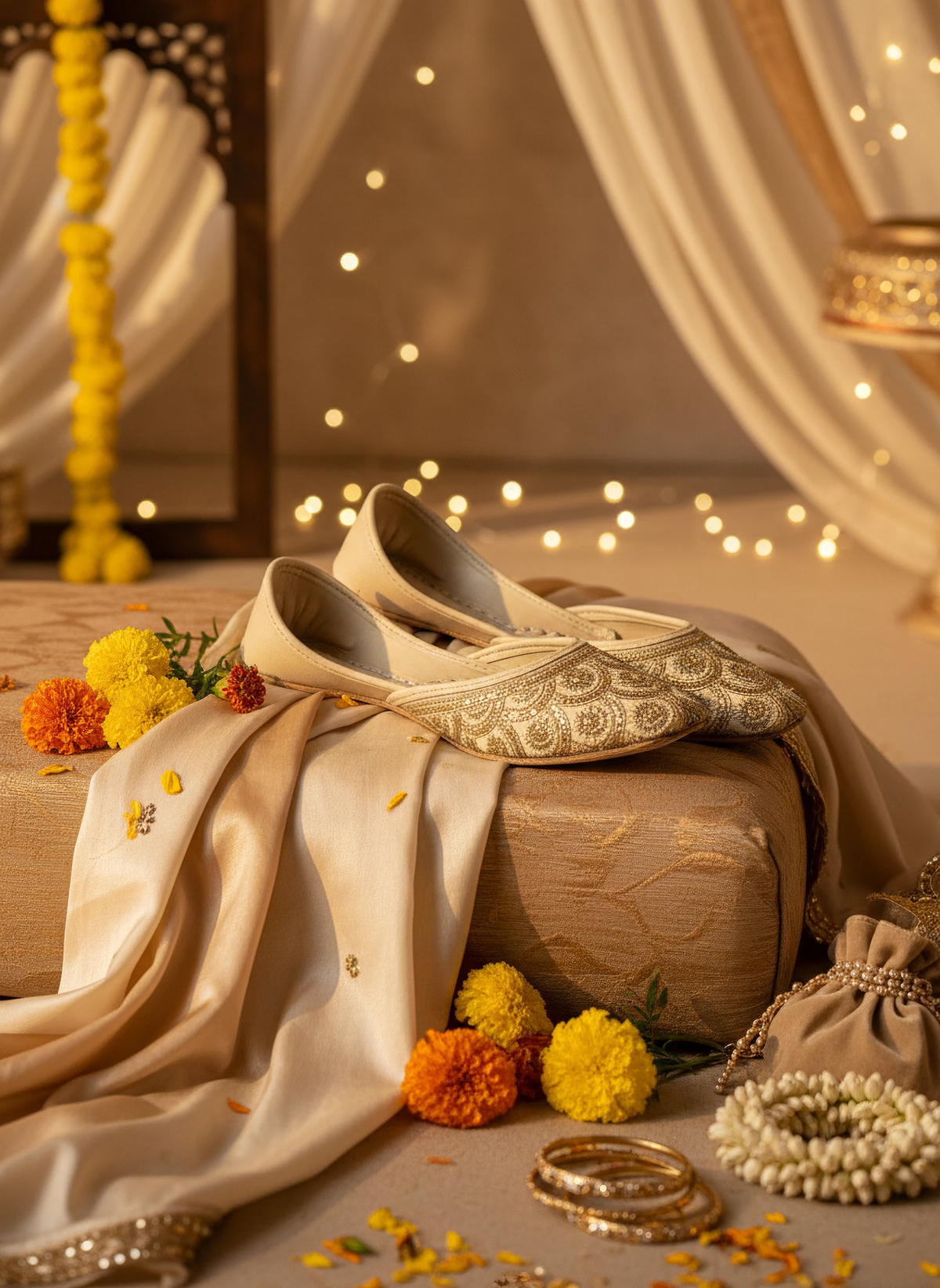 Mehar - Beige Khussa