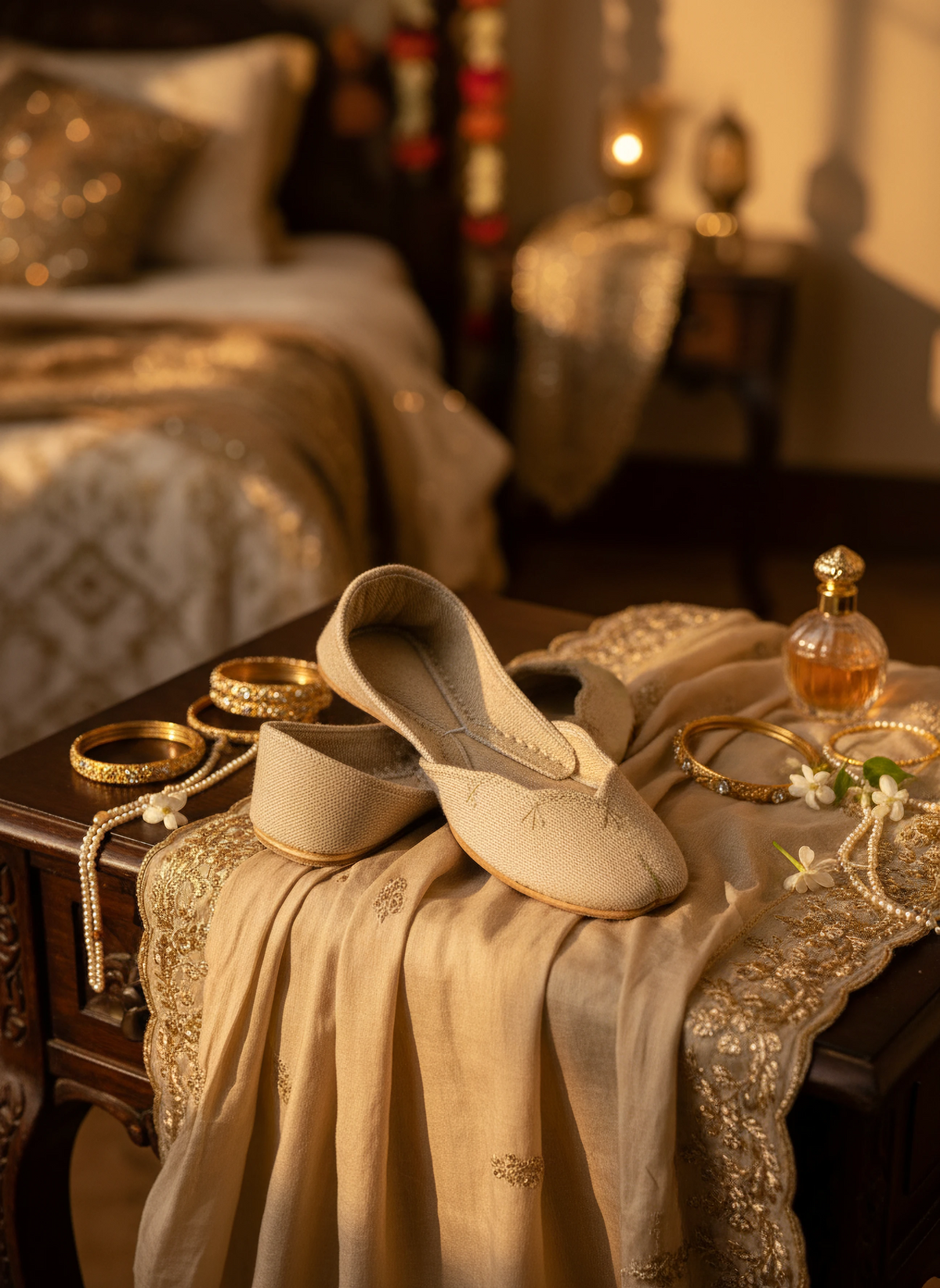 Roshini - Beige Khussa