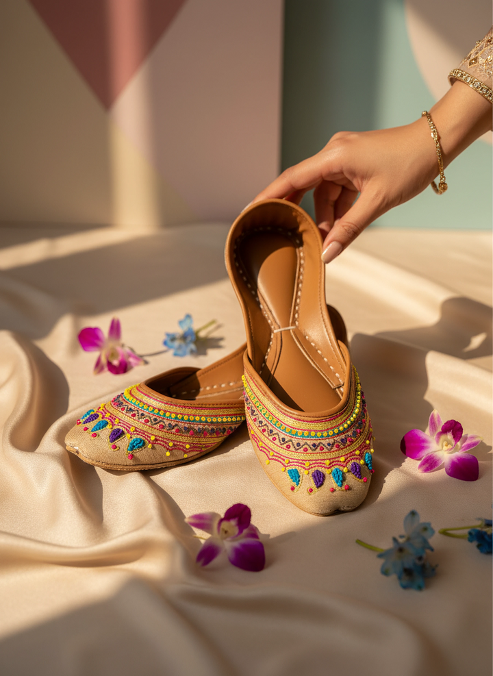 Rangoli - Beige Khussa