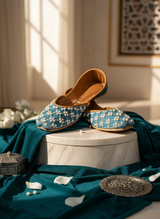 Saaz - Teal Blue Khussa