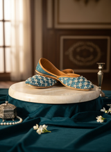 Saaz - Teal Blue Khussa