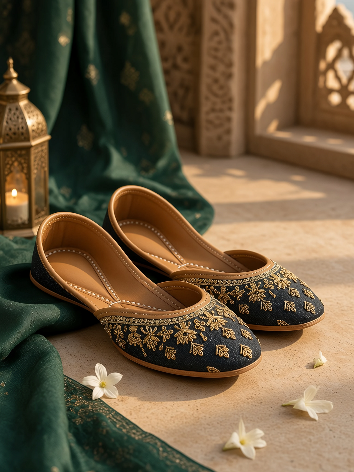 Shab-e-Zar - Black Khussa