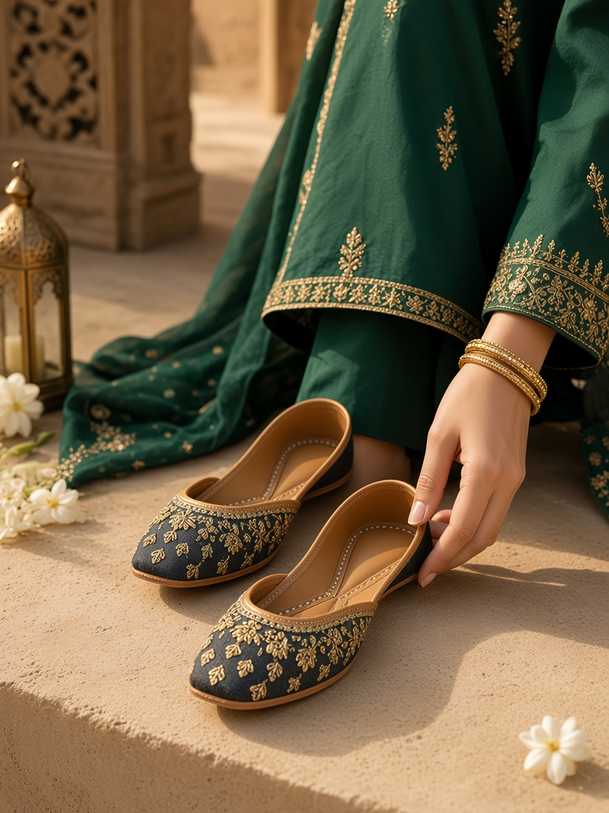 Shab-e-Zar - Black Khussa