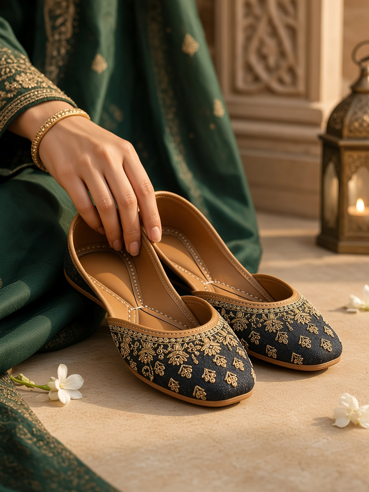 Shab-e-Zar - Black Khussa